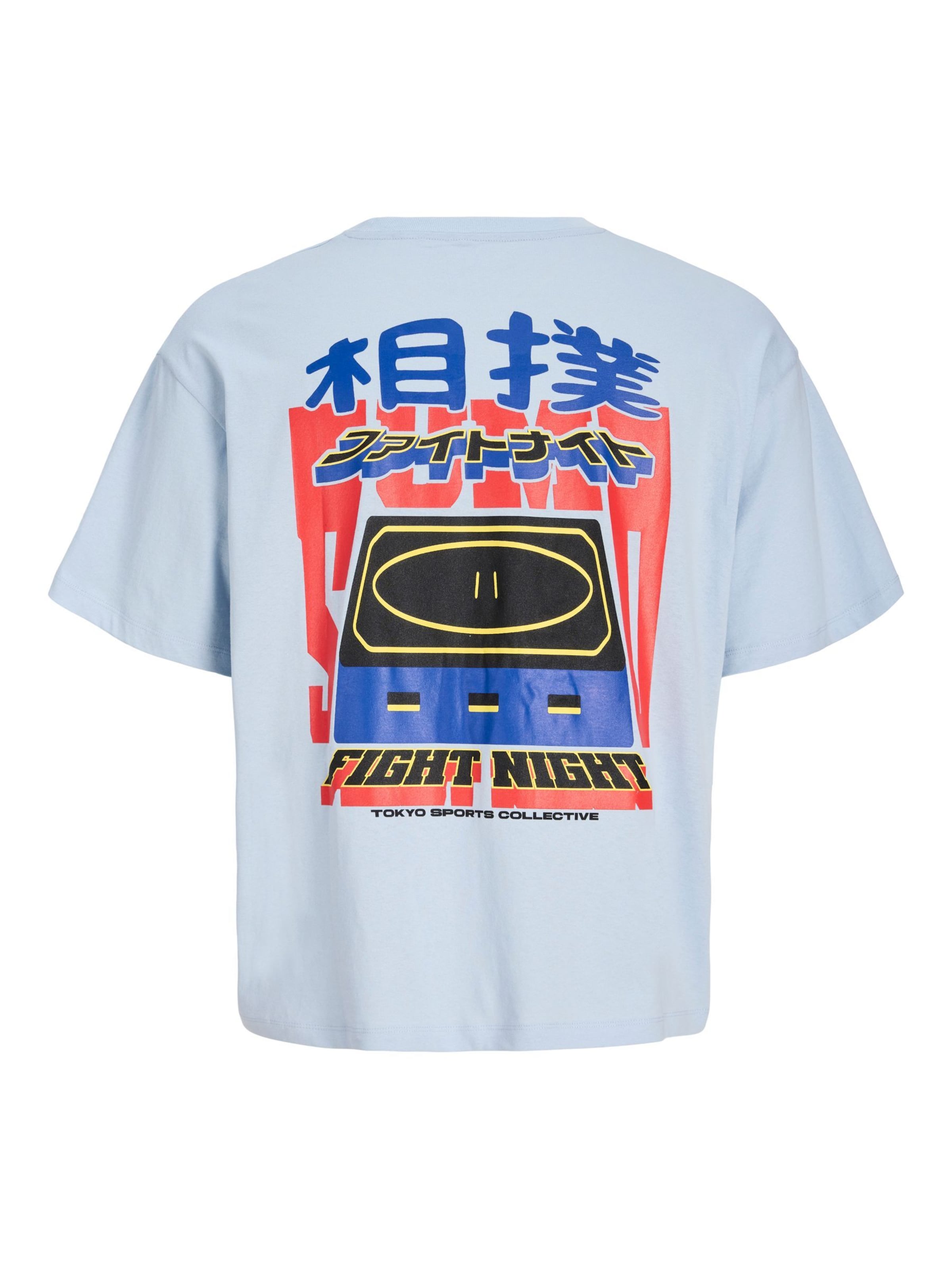 JACK & JONES T-Shirt en bleu pastel, Vue avec produit