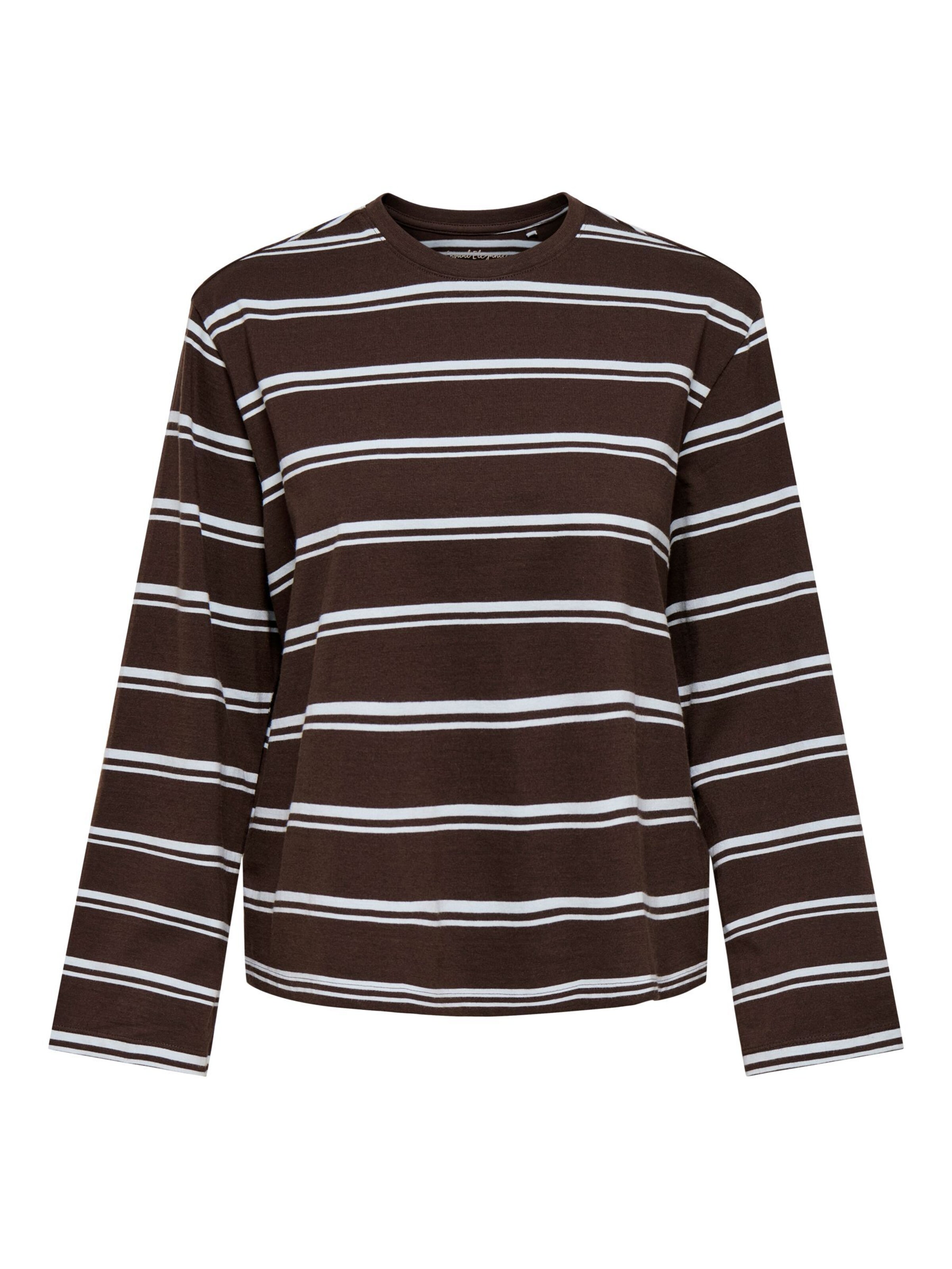 ONLY Carmakoma Shirt 'CARFreja' in XL-XXL in Dark brown / White, Item view