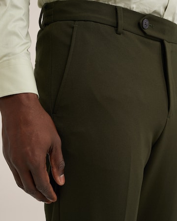 WE Fashion Slim fit Trousers with creases in Green