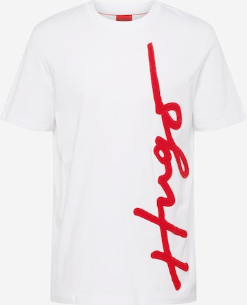HUGO T-shirt 'Dyton' i vit: framsida