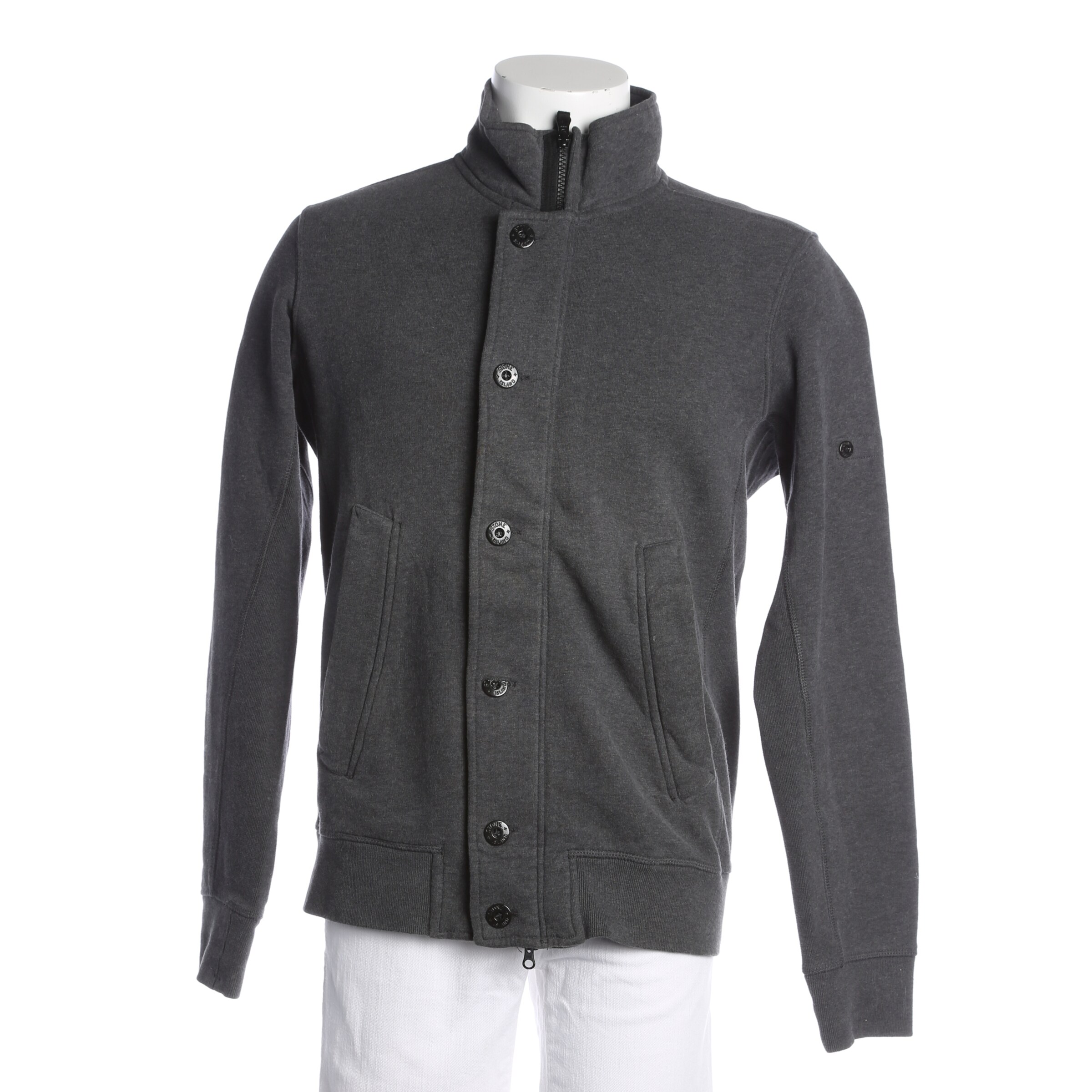 Stone Island Sweatshirt & Zip-Up Hoodie in L in Grey: front