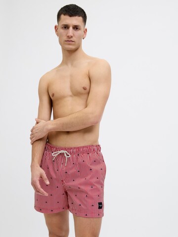 Pantaloncini da bagno 'JPSTMaui' di JACK & JONES in rosso