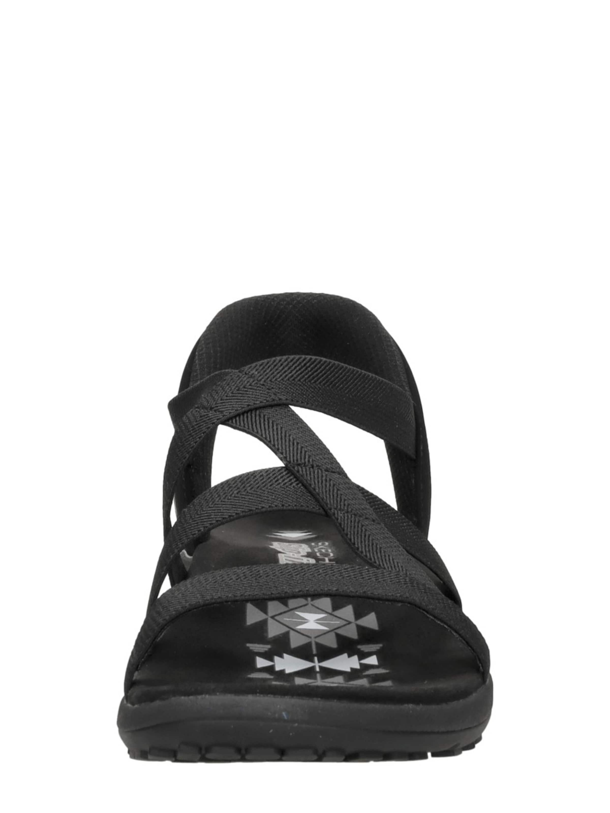 SKECHERS Sandaal 'Slip-Ins: Reggae Slim' in Zwart