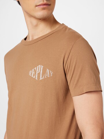 REPLAY T-Shirt in Braun