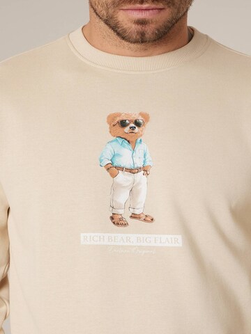Sweat-shirt 'Sleekbear' Deeluxe en beige