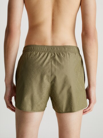 Calvin Klein Swimwear Plavecké šortky – zelená