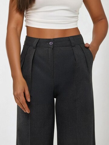 Wide Leg Pantalon à plis Hiccup en gris