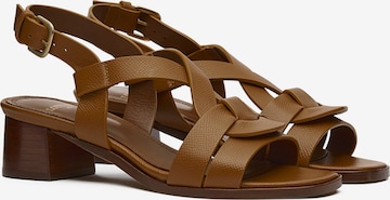 LOTTUSSE Strap Sandals 'Pala' in Brown
