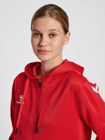 Hummel Athletic Zip-Up Hoodie in Red