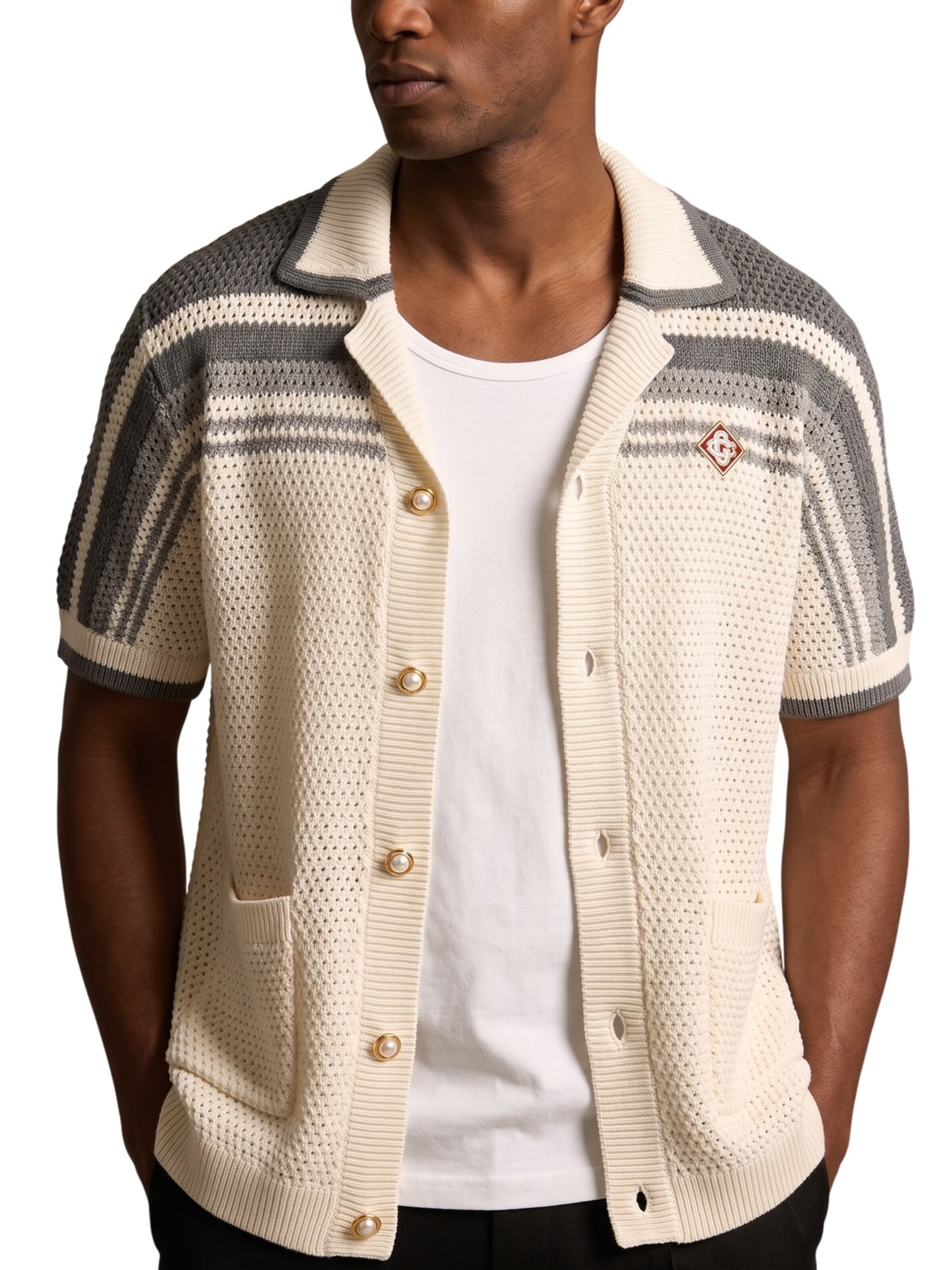 Casablanca Gebreid vest in Beige