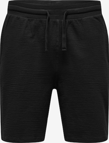 Regular Pantalon 'ONSKian' Only & Sons en noir : devant