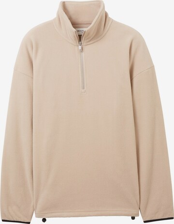 TOM TAILOR DENIM Sweatshirt in Beige: front