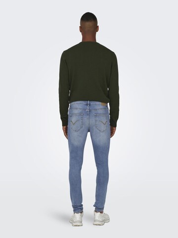 Only & Sons Skinny Jeans 'Fly' in Blau