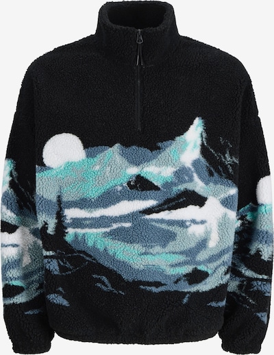 JACK & JONES Pulover 'JORBEAR MOUNTAIN' u tirkiz / golublje plava / crna / bijela, Pregled proizvoda