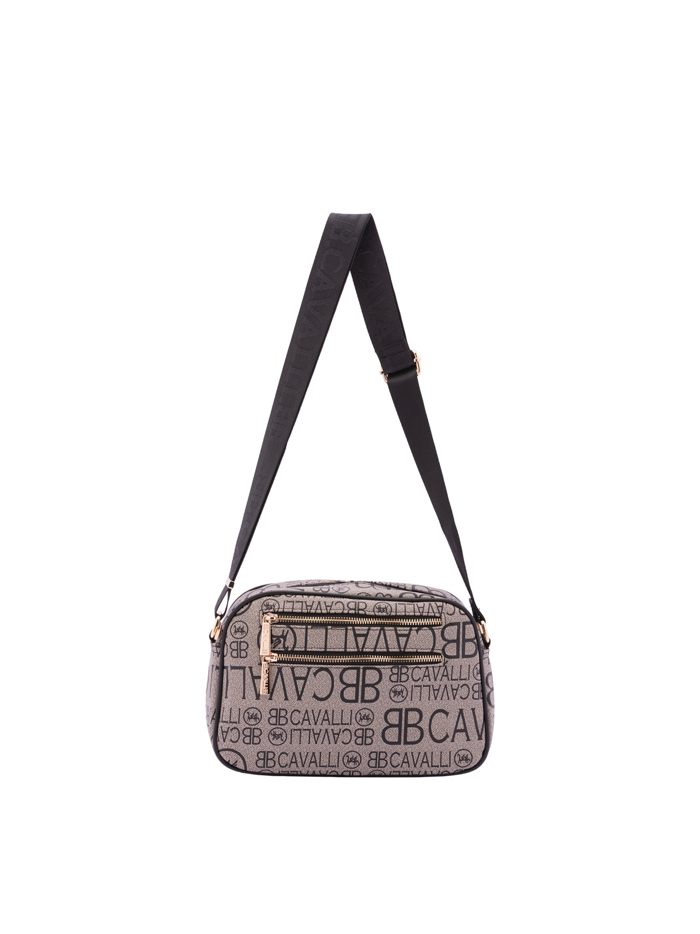 Borsa a tracolla 'Borsa a Tracolla B Cavalli Donna con Zip e Tasche Regolabile Ecopelle' di B. Cavalli in nero: frontale