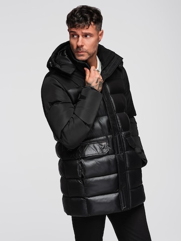 Veste d’hiver Ombre en noir : devant