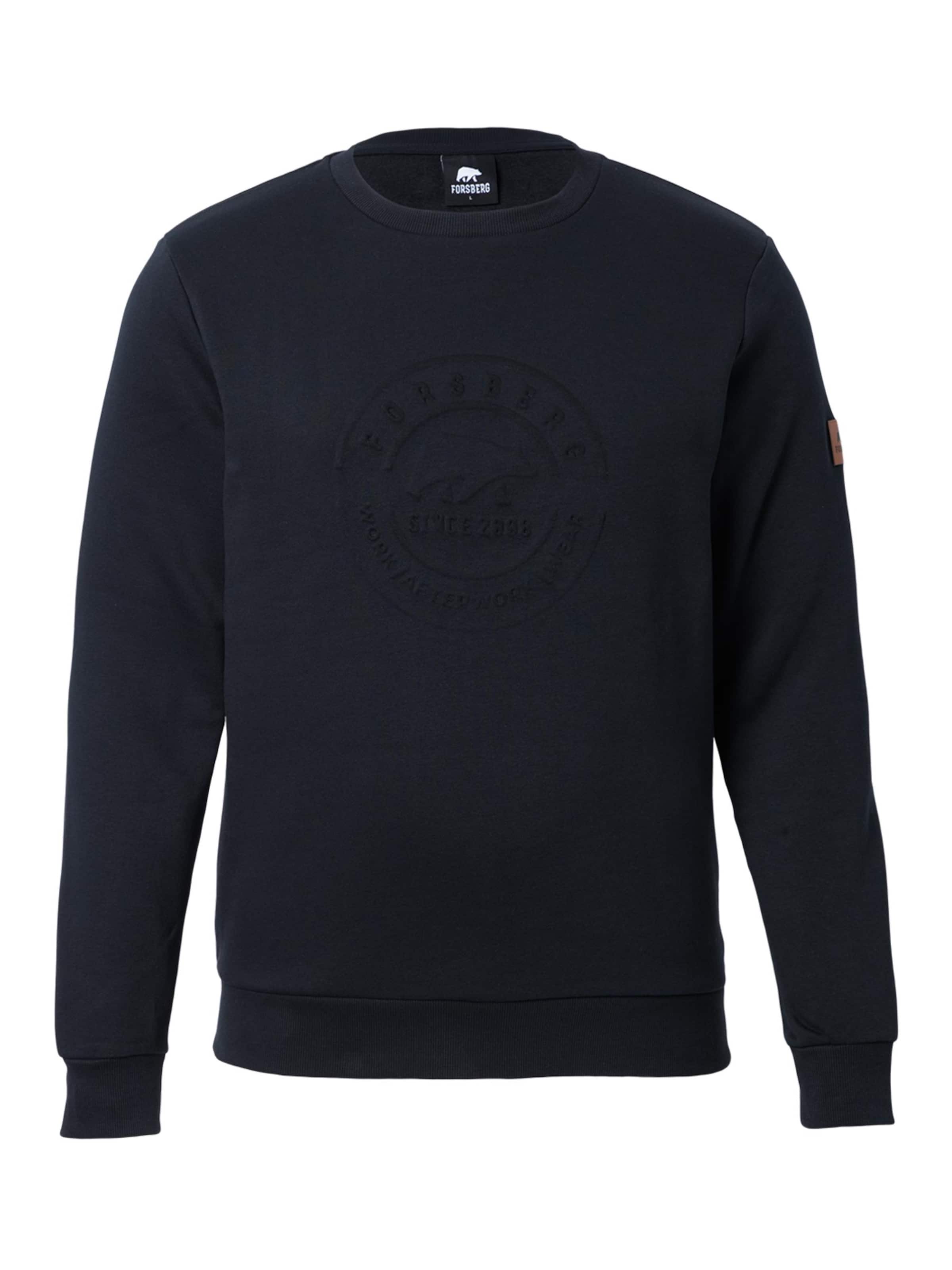 FORSBERG Sweatshirt 'Sweatshirt mit 3D Logo' in Schwarz: Vorderseite