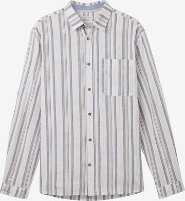 TOM TAILOR - Ajuste confortable Camisa en blanco: frente