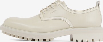Calvin Klein Lace-Up Shoes in White: front