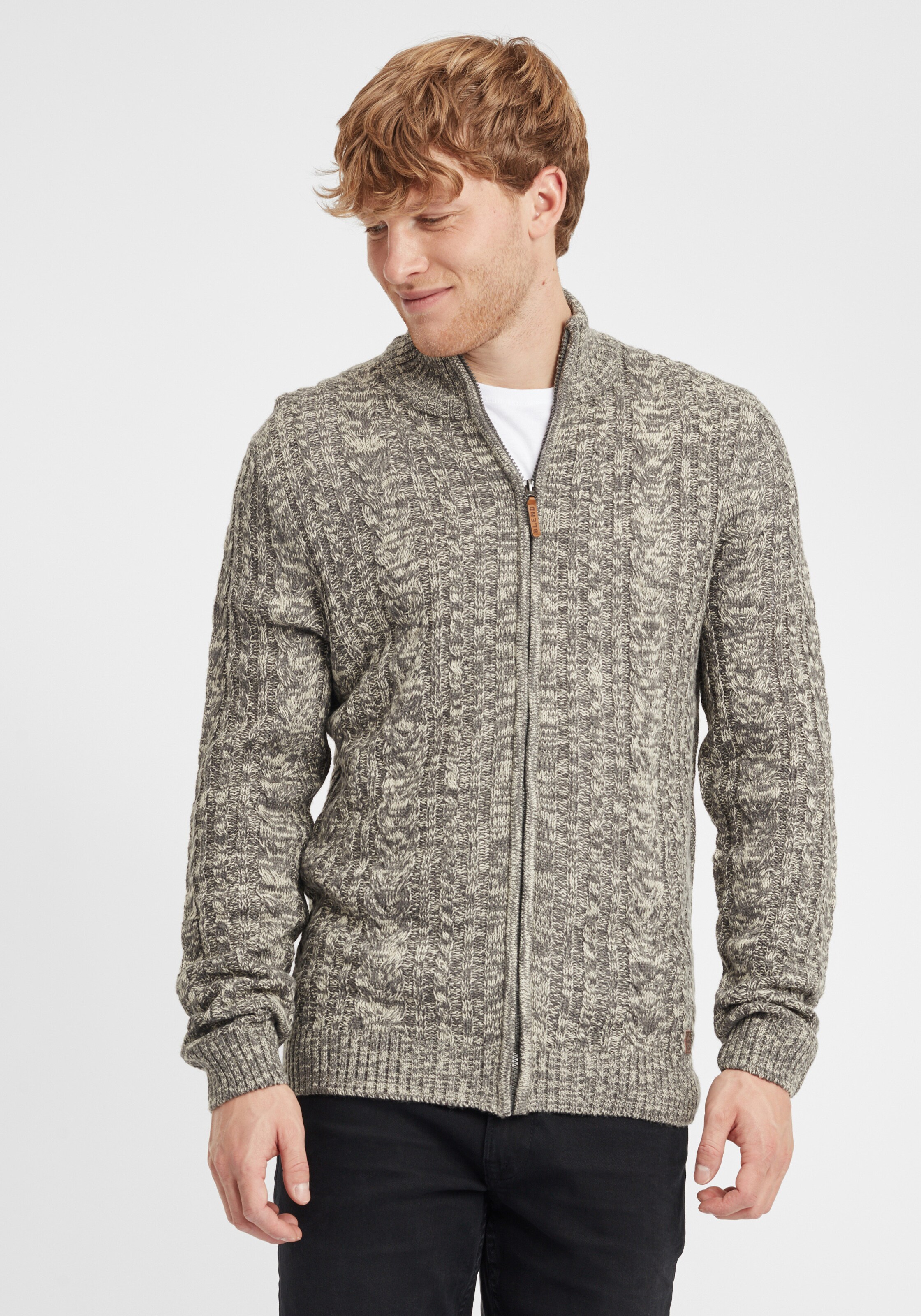 Männer Pullover & Strick BLEND Strickjacke 'Zoltem' in Grau - TZ39231 Männer Pullover & Strick BLEND Strickjacke 'Zoltem' in Grau - TZ39231