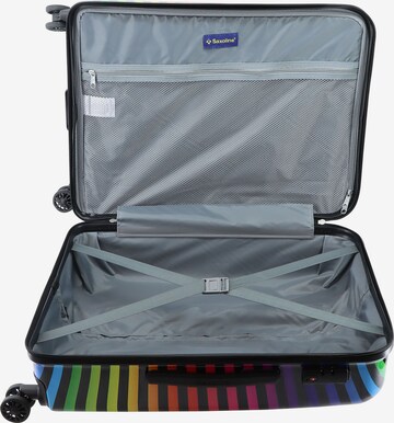 Saxoline Suitcase 'Color Strip' in Mixed colors