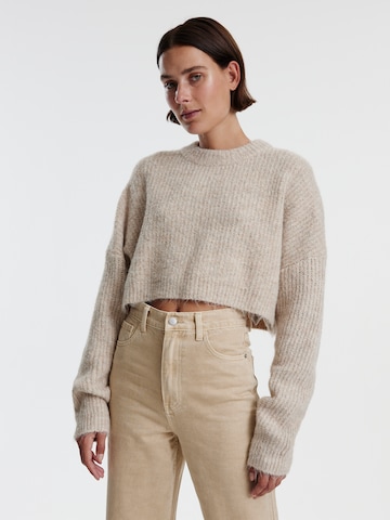 EDITED Sweater 'Yella' in Beige: front