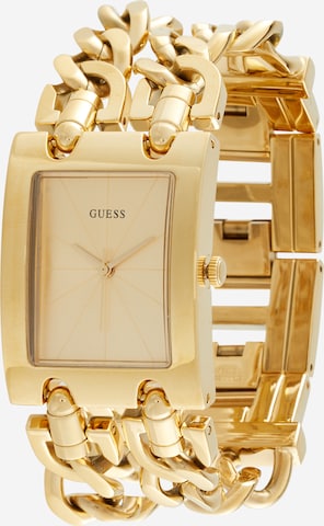 Ceas analogic 'Mod Heavy Metal' de la GUESS pe auriu: față