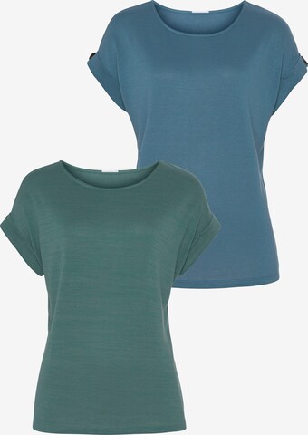 LASCANA Shirt in Groen: voorkant