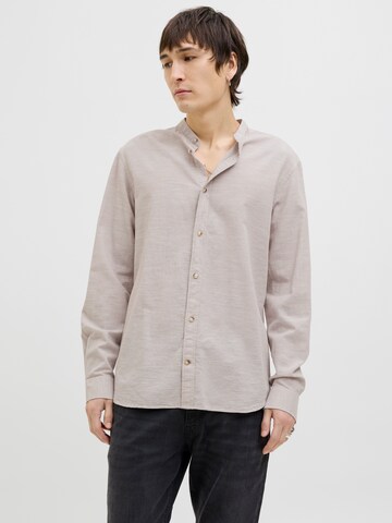 Slim fit Camicia 'JJESummer Band' di JACK & JONES in beige: frontale