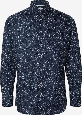 Coupe regular Chemise 'Ethan' SELECTED HOMME en bleu : devant