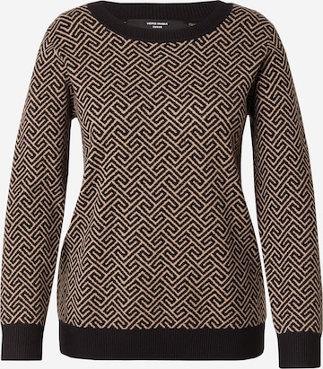 Vero Moda Curve Svetr 'VMCARIA' – černá: přední strana