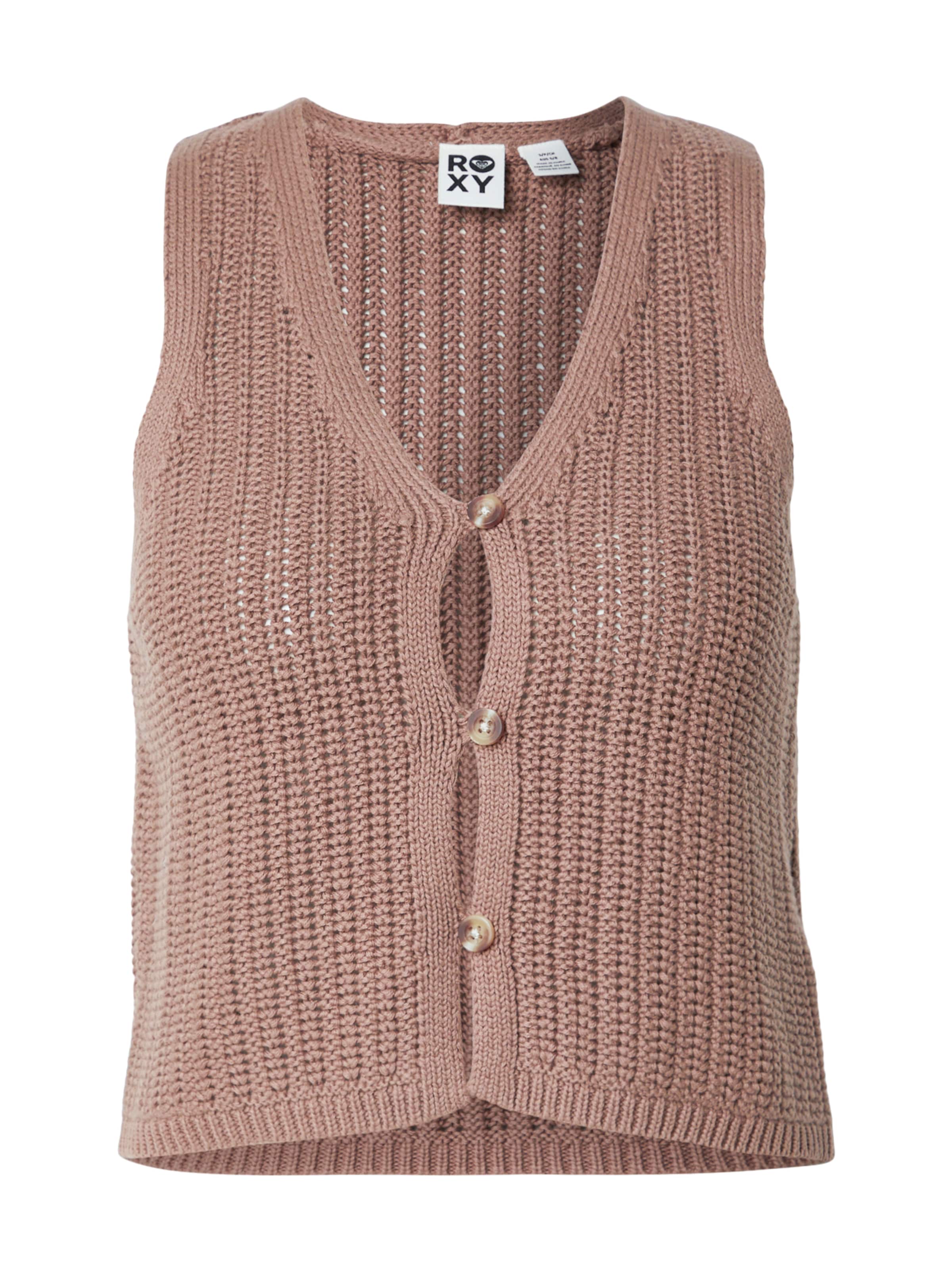 ROXY Вязаная жилетка 'Beach Bungalow' в Коричневый: спереди