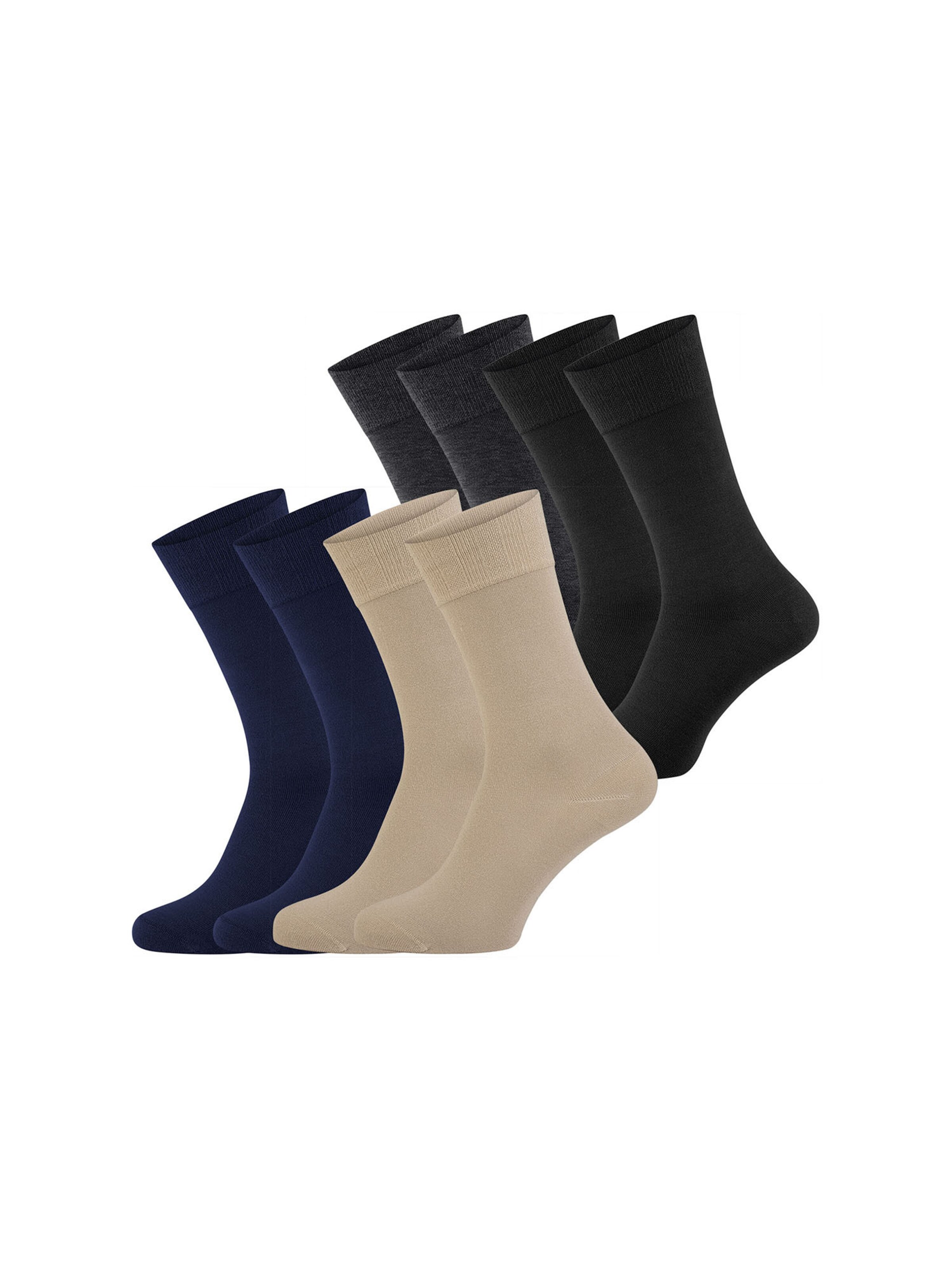 Nur Die Sokken ' Bambus Komfortbund ' in Beige: voorkant