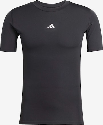 ADIDAS PERFORMANCE Base Layer 'TECHFIT' in Schwarz: Vorderseite