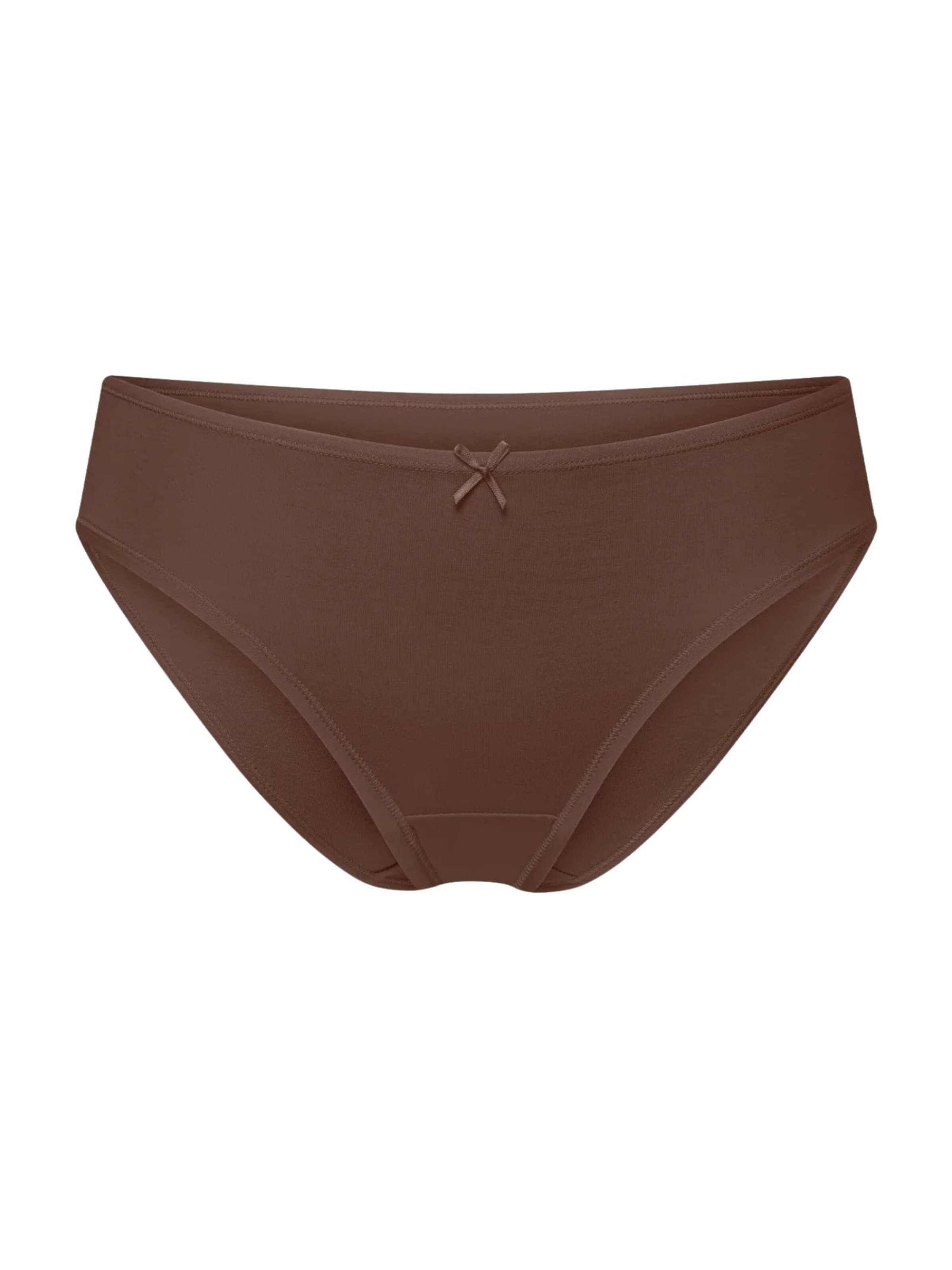 cfab (formerly creamy fabrics) Trosa 'Basic Cotton Slip' i brun: framsida