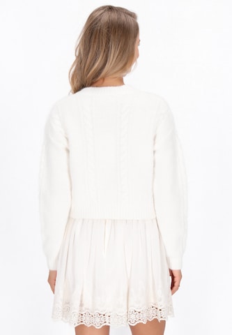 IZIA Strickjacke 'Fashion Look' in Weiß