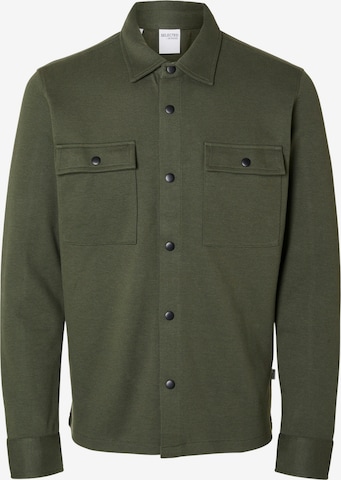SELECTED Regular Fit Välikausitakki 'SLHJACKIE' värissä vihreä: etupuoli