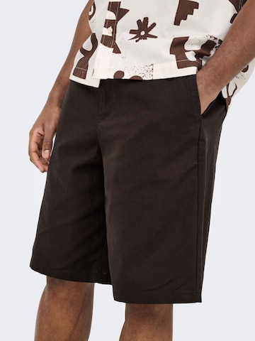Only & Sons Wide Leg Bukser 'ONSDaves' i brun