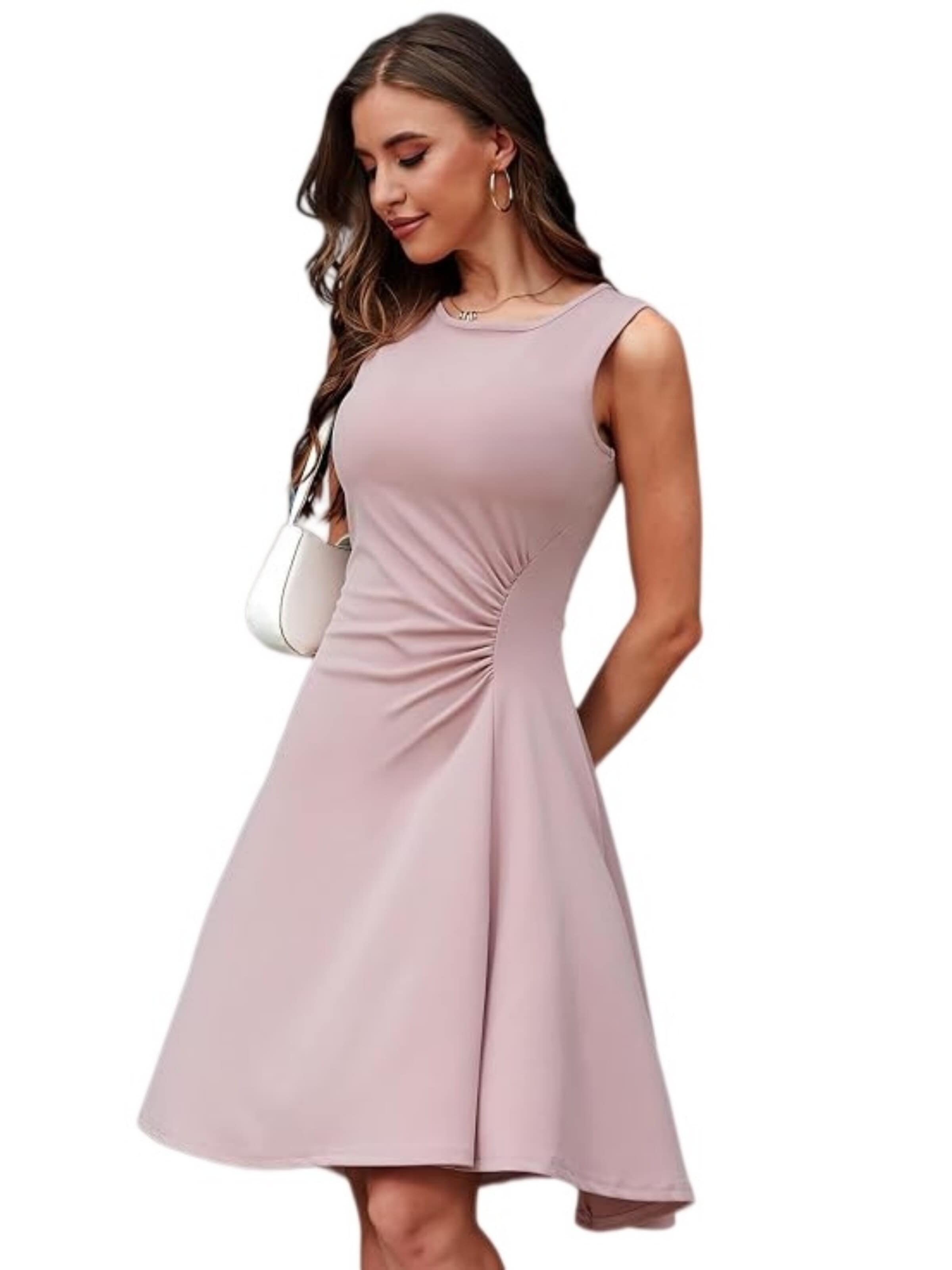 Zapaka Cocktail Dress in Pink: front