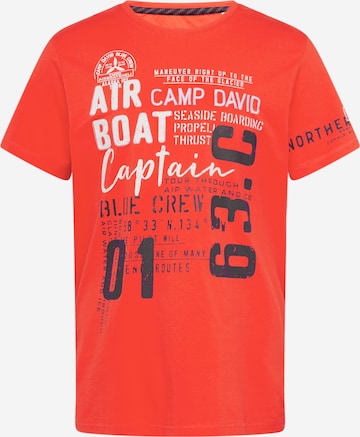 CAMP DAVID Shirt 'Alaska Ice Tour' in Red: front