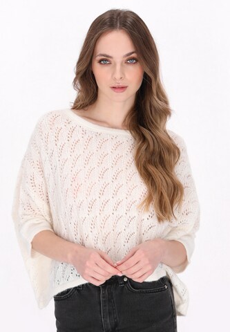 Pull-over DreiMaster Vintage en blanc : devant