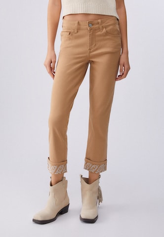 Skinny Pantaloni di Liu Jo in beige: frontale