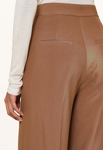 darling harbour Regular Pleat-Front Pants in Brown: back