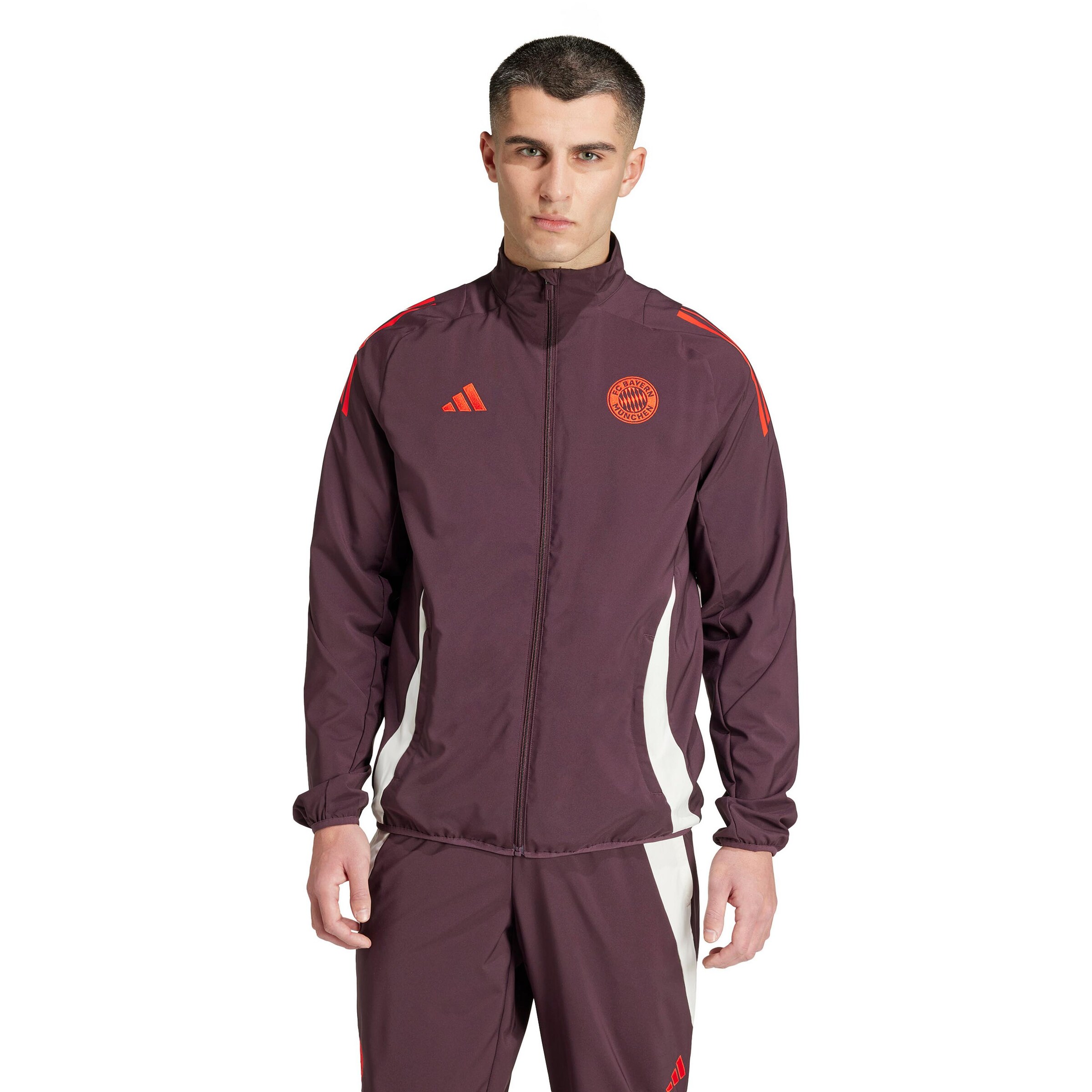 ADIDAS PERFORMANCE Training Jacket 'FC Bayern München Prematch' in Red: front