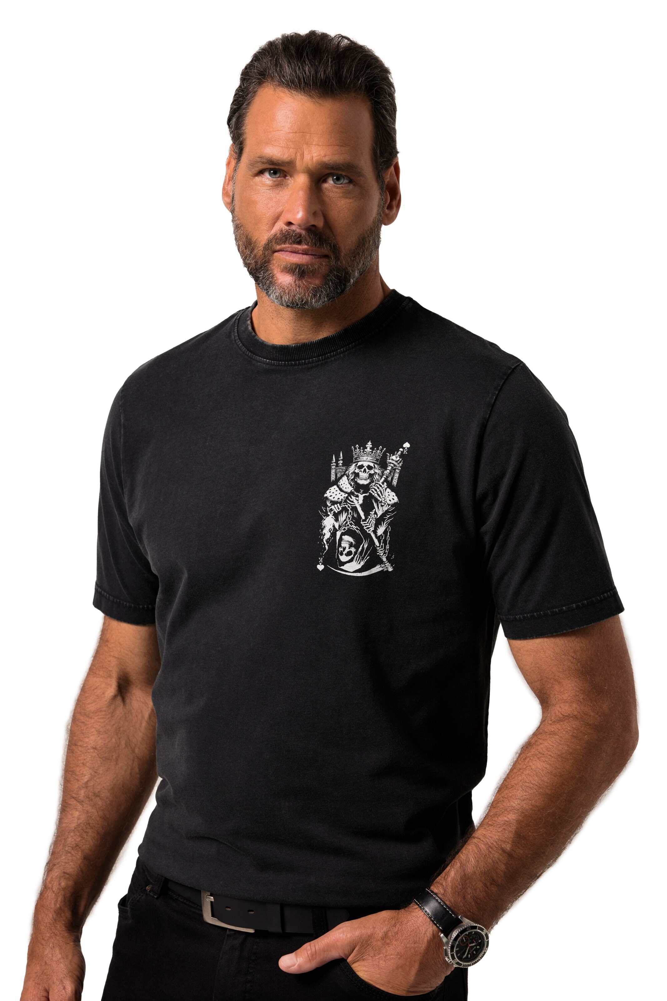 JP1880 T-Shirt in Schwarz: Vorderseite