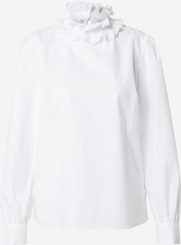 Rich & Royal Blouse in White: front