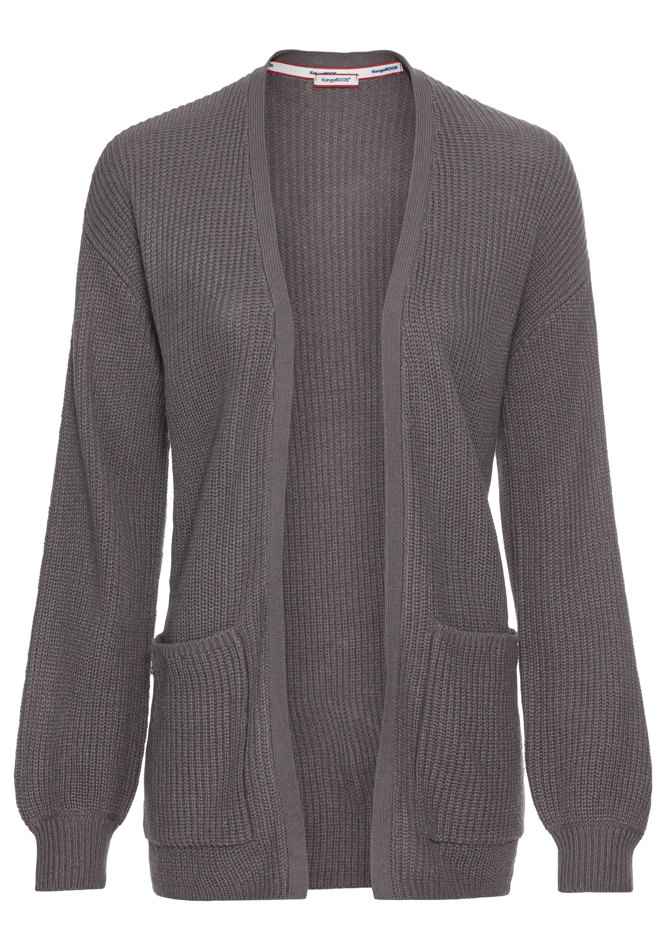 KangaROOS Strickjacke in Grau: Vorderseite