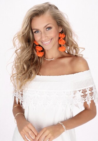 Robe 'Boho' IZIA en blanc