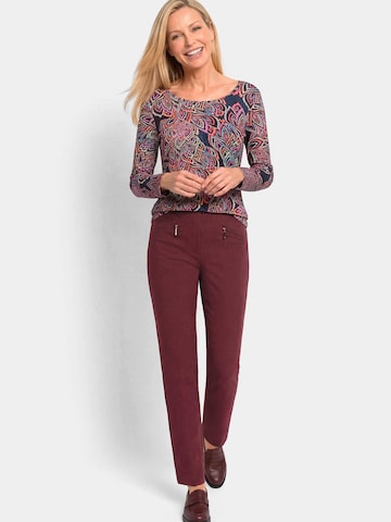 Goldner Slim fit Pants 'LOUISA' in Purple