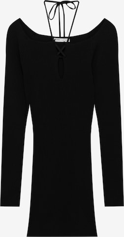 Pull&Bear Pletena obleka | črna barva: sprednja stran